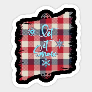 Let it Snow-Merry Christmas Design Shirts Sticker